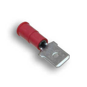 Double Crimp Nylon Terminal, Male Disconnects, Red